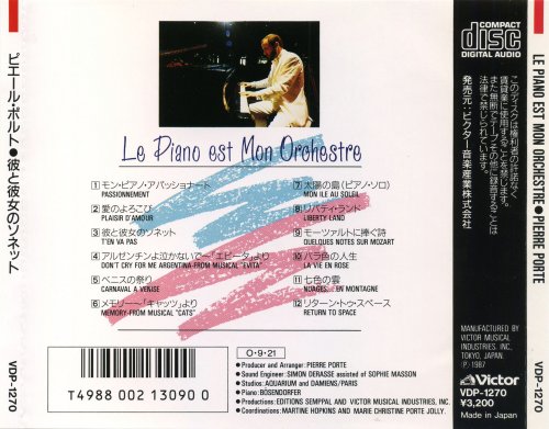Pierre Porte - Le Piano Est Mon Orchestre (1987) CD-Rip