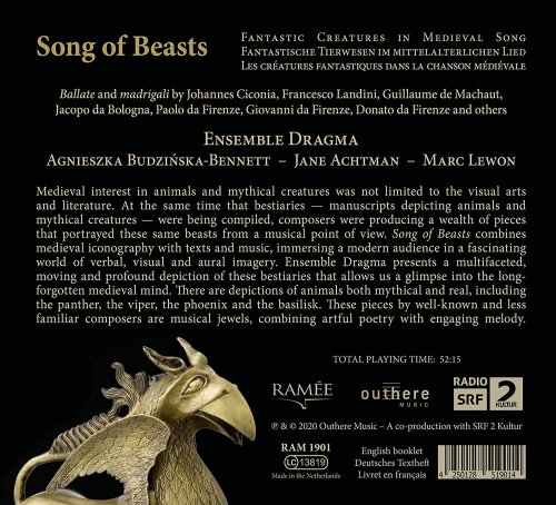Ensemble Dragma, Jane Achtman, Agnieszka Budzińska-Bennett, Marc Lewon - Song of Beasts. Fantastic Creatures in Medieval Songs (2020) [Hi-Res]