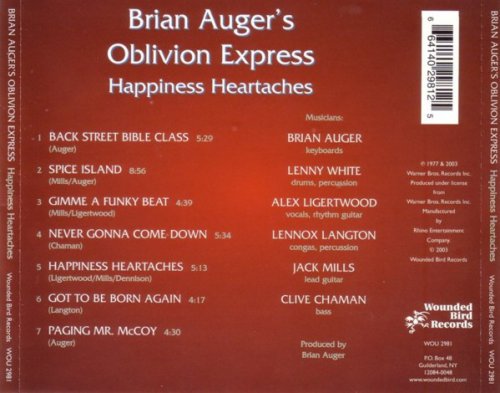 Brian Auger's Oblivion Express - Happiness Heartaches (Reissue) (1977/2003)