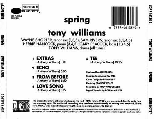 Tony Williams - Spring (1965) 320 kbps+CD Rip