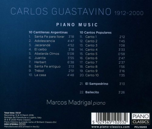 Marcos Madrigal - Guastavino: Piano Music (2020) Hi-Res