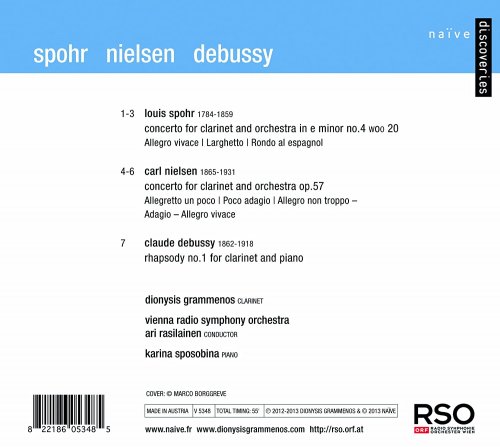 Karina Sposobina, Ari Rasilainen, Dionysis Grammenos - Spohr, Nielsen, Debussy (2013) [Hi-Res]