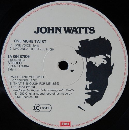 John Watts - One More Twist (1982) LP