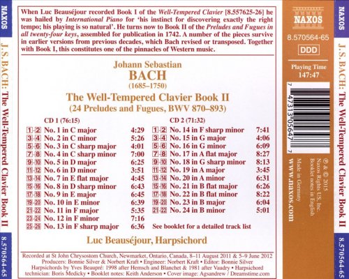 Luc Beauseéjour - J.S.Bach: The Well-Tempered Clavier, Book II (2015)