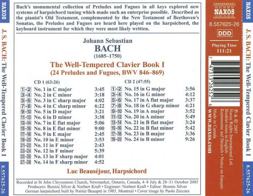 Luc Beauseéjour - J.S.Bach: The Well-Tempered Clavier, Book I (2007)