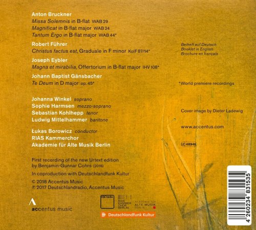 Akademie für Alte Musik Berlin, RIAS Kammerchor, Łukasz Borowicz - Bruckner: Missa Solemnis (2018) [Hi-Res]