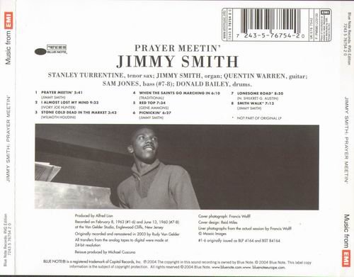 Jimmy Smith - Prayer Meetin'(1963) 320 kbps+CD Rip{RVG Edition}