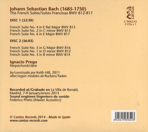 Ignacio Prego - Bach: The French Suites, BWV 812-817 (2014)