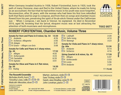 Sarah-Jane Bradley, Martyn Jackson, Sara Trickey, The Rossetti Ensemble - Fürstenthal: Chamber Music, Vol. 3 (2020) [Hi-Res]