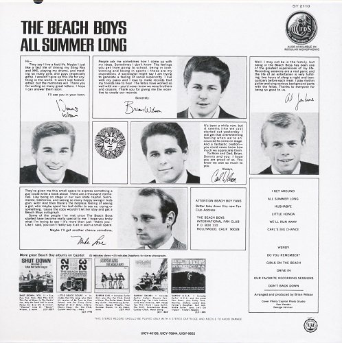 The Beach Boys - All Summer Long (1964) [2014] CD-Rip