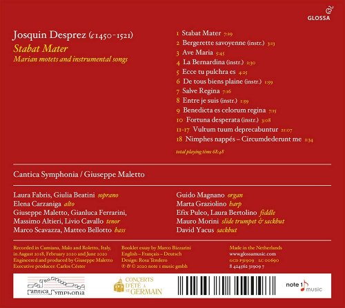 Cantica Symphonia & Giuseppe Maletto - Stabat Mater (2020) [Hi-Res]