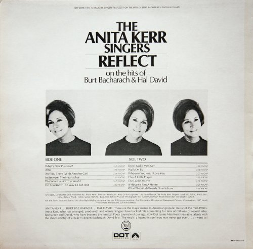 The Anita Kerr Singers - Reflect On The Hits Of Burt Bacharach & Hal David (1969) LP