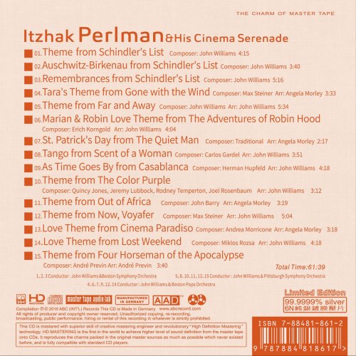 Itzhak Perlman - His Cinema Serenade (2016)