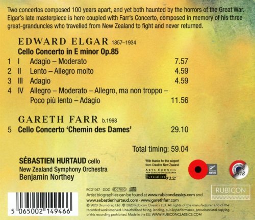 New Zealand Symphony Orchestra, Benjamin Northey - Elgar & Farr Cello Concertos (2020) [Hi-Res]