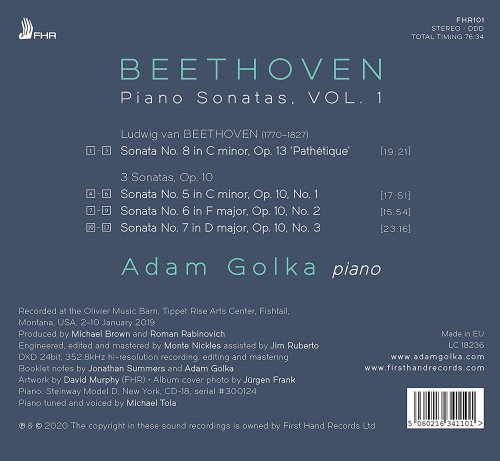 Adam Golka - Beethoven: Piano Sonatas, Vol. 1 (2020) [Hi-Res]