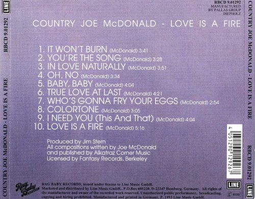 Country Joe McDonald - Love Is A Fire (Reissue) (1976/1993)