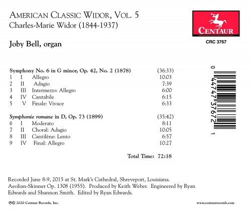 Joby Bell - American Classic Widor, Vol. 5 (2020) [Hi-Res]