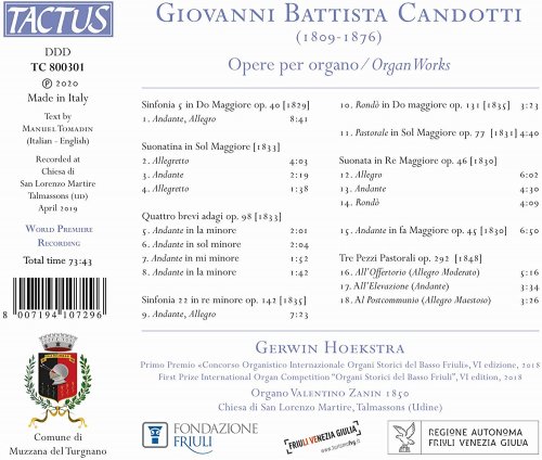 Gerwin Hoekstra - Candotti: Organ Works (2020)