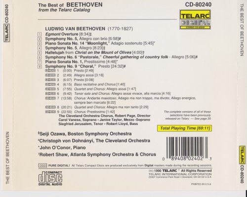 VA - The Best Of Beethoven (From The Telarc Catalog) (1990)