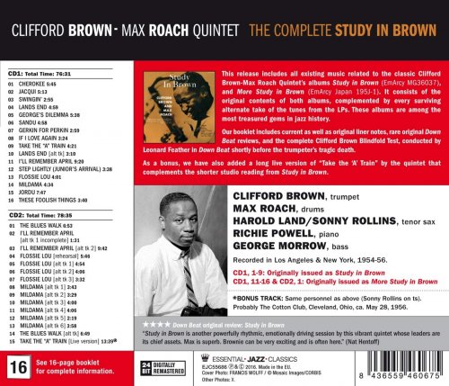 Clifford Brown & Max Roach Quintet - The Complete Study in Brown (1954-1956) (2 CD) (2016)