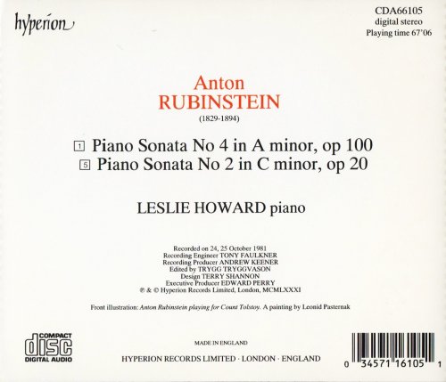 Leslie Howard - Anton Rubinstein: Piano Sonatas Nos. 2 & 4 (1981)