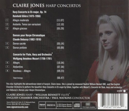Claire Jones, English Chamber Orchestra, Paul Watkins - Harp Concertos (2010) [Hi-Res]