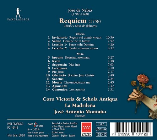 José Antonio Montaño, La Madrileña, Coro Victoria - Nebra: Requiem (2019) [CD-Rip]