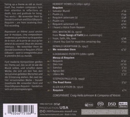 Conspirare, Company of Voices, Craig Hella Johnson - Requiem - Howells, Whitacre, Pizzetti (2009) [Hi-Res]