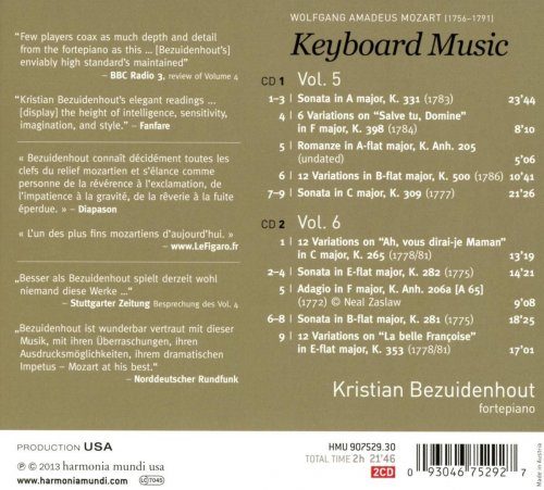 Kristian Bezuidenhout - Mozart: Keyboard Music Vol. 5 & 6 (2013) [Hi-Res]
