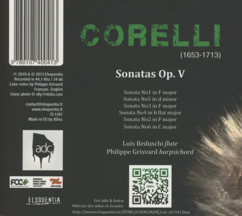 Luis Beduschi, Philippe Grisvard - Corelli: Sonatas, Op. V (2013) [Hi-Res]