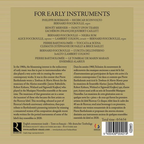 Bernard Foccroulle, Clematis, InAlto, L'Achéron, Ensemble Alarius - Boesmans, Bartholomée, Foccroulle & Mernier: For Early Instruments (2020) [Hi-Res]