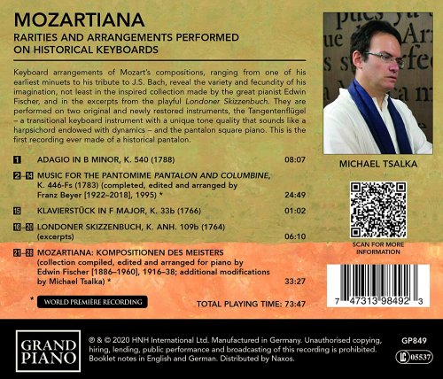 Michael Tsalka - Mozartiana: Rarities & Arrangements Performed on Historical Keyboards (2020) [Hi-Res]