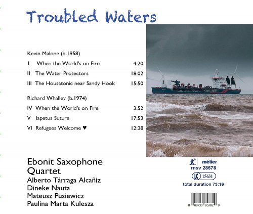 Ebonit Saxophone Quartet - Troubled Waters (2020) [Hi-Res]