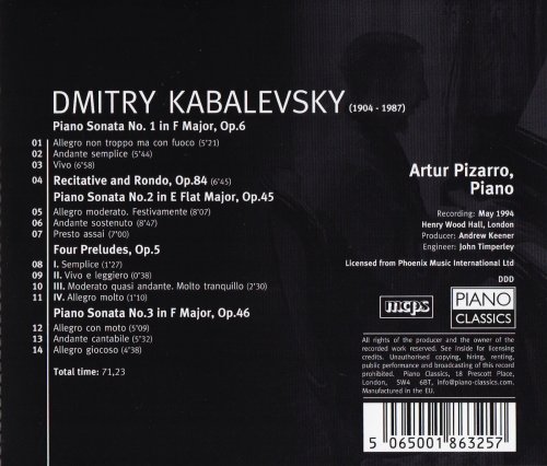 Artur Pizarro - Kabalevsky: Piano Sonatas (2011)