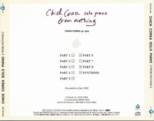 Chick Corea - Solo Piano:From Nothing (1996) 320 kbps+CD Rip