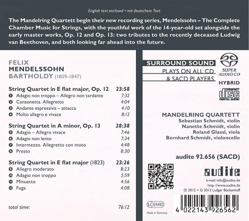 Mandelring Quartett - Felix Mendelssohn: String Quartets (2012) [Hi-Res]