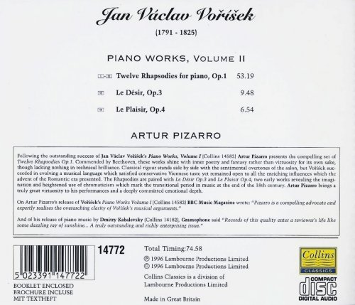 Artur Pizarro - Voříšek: Piano Works, Vol. 2 (1996)