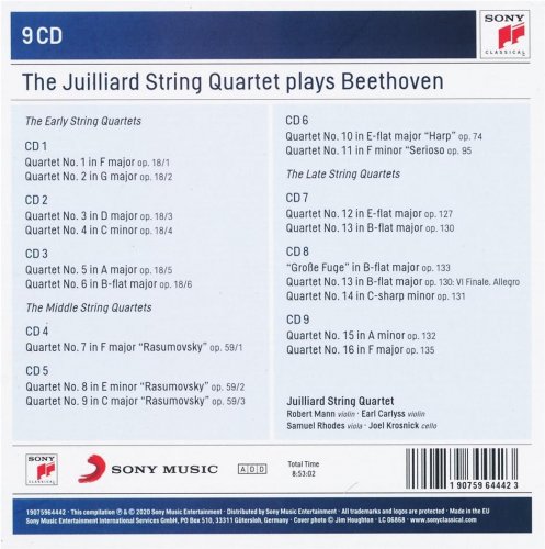 Juilliard String Quartet - Beethoven: The Complete String Quartets (2020)