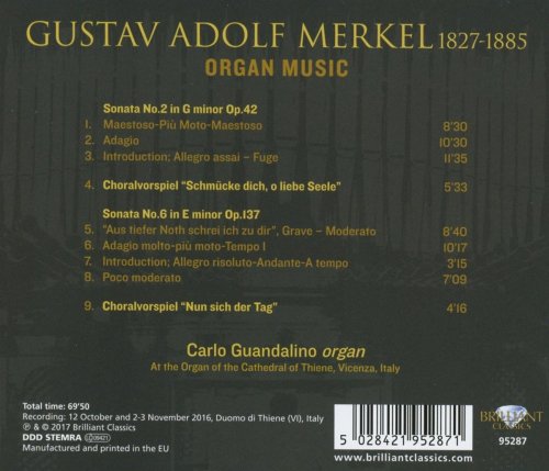 Carlo Guandalino - Merkel: Organ Music (2017) [Hi-Res]