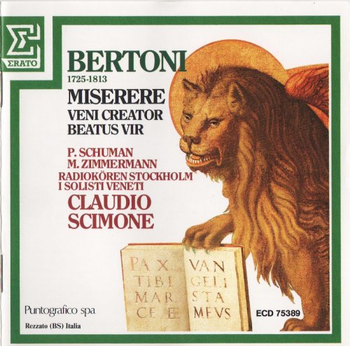 I Solisti Veneti, Claudio Scimone - Bertoni: Veni Creator, Miserere, Beatus vir (1988)