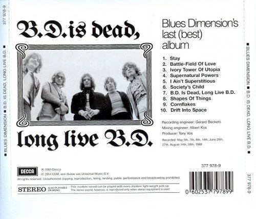 Blues Dimension - B.D. Is Dead, Long Live B.D. (Reissue) (1969/2014)