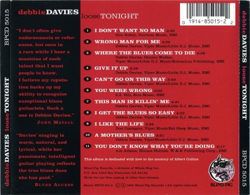 Debbie Davies - Loose Tonight (1994) CDRip