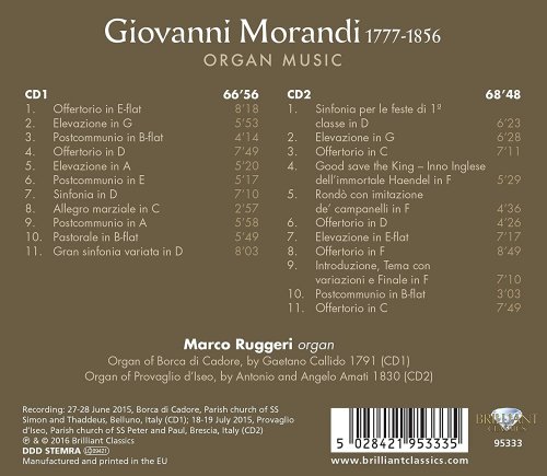 Marco Ruggeri - Giovanni Morandi: Organ Music (2016) [Hi-Res]