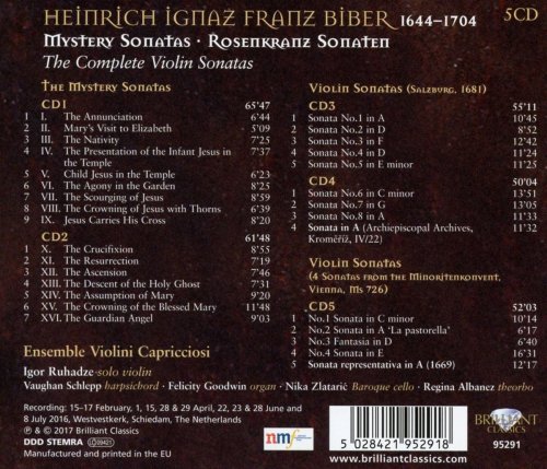 Igor Ruhadze, Ensemble Violini Capricciosi - Biber: Mystery Sonatas (2017) [Hi-Res]