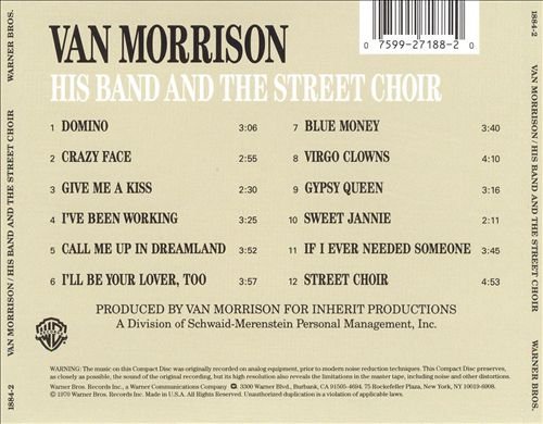 Van Morrison - His Band And The Street Choir (1991 Japan) CD-Rip