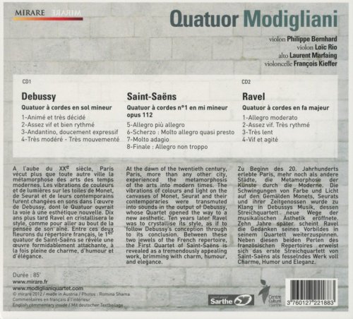 Quatuor Modigliani - Debussy, Saint Saëns, Ravel (2013) [Hi-Res]