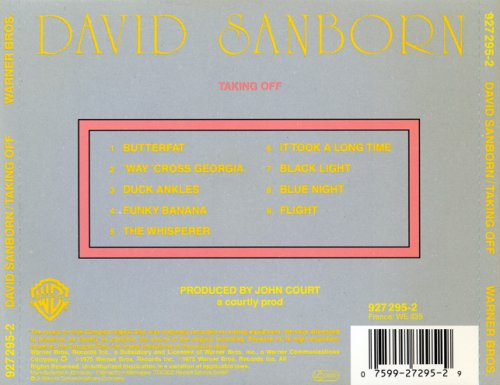 David Sanborn - Taking Off (1975) [1989]