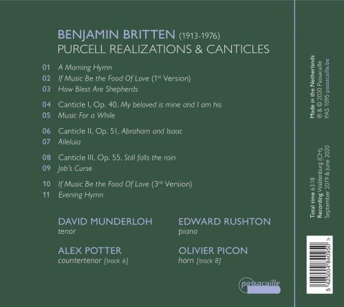 David Munderloh, Edward Rushton - Hymnos: Purcell Realizations and Canticles by Benjamin Britten (2020) [Hi-Res]