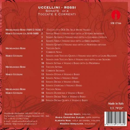 Maria Christina Cleary, Alberto Rasi, Rogério Gonçalves, Davide Monti, Arparla - Uccellini & Rossi: Sonatas, Toccatas & Correntes (2020) [Hi-Res]