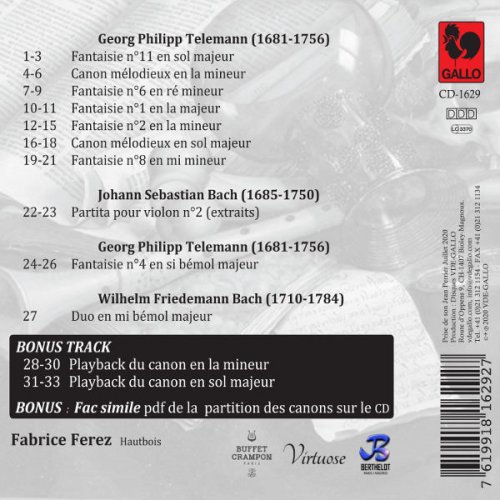 Fabrice Ferez - Telemann: Fantasia & Canon for Oboe Solo (2020) [Hi-Res]